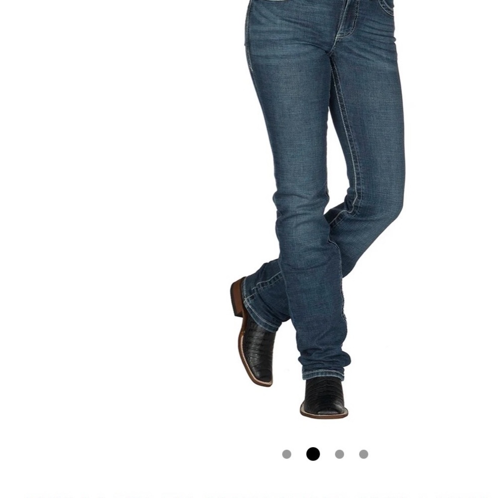 Wrangler Women’s Boot Cut Jeans - Dark Blue Denim - Picture 2 of 5